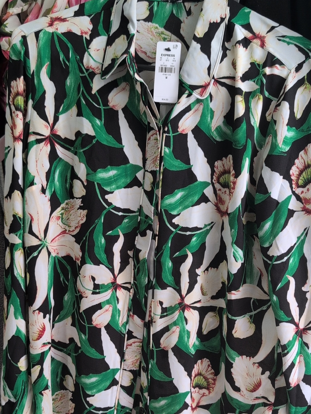 Express floral Portofino blouse